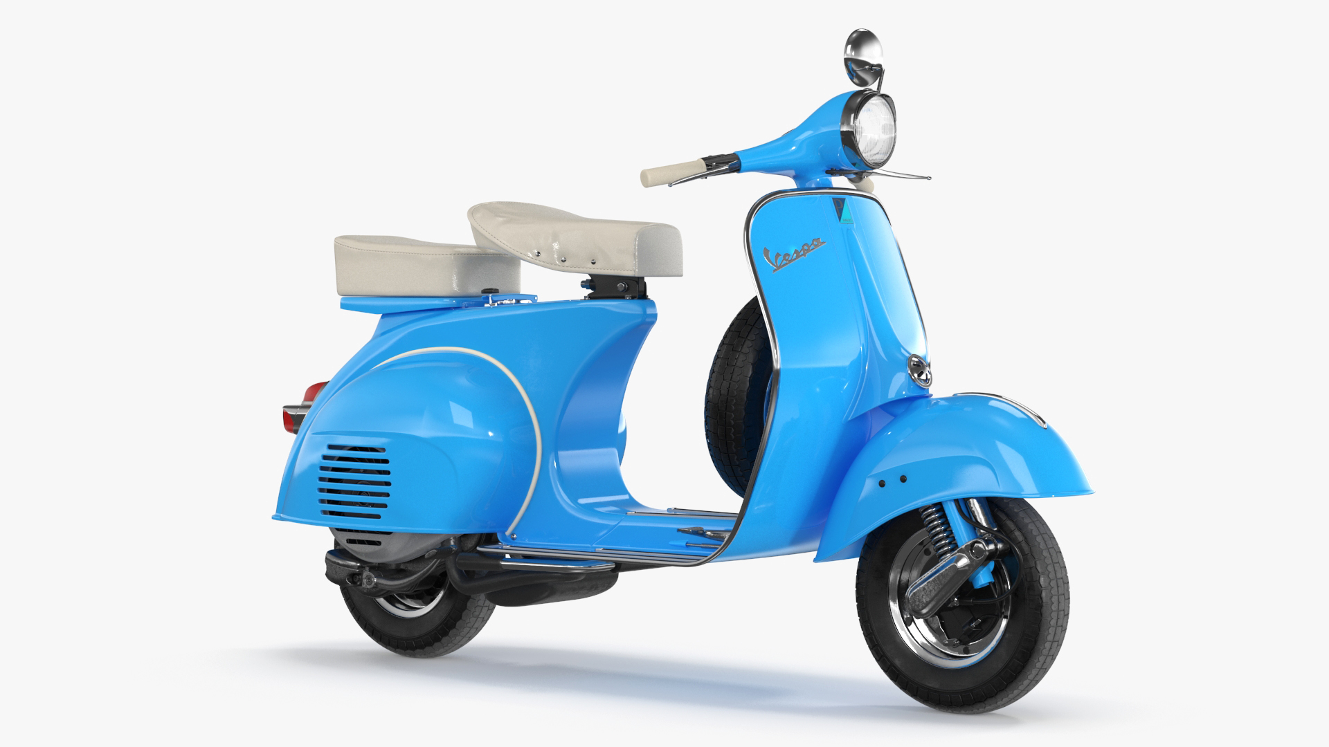 3D model Classic Vespa 125 Scooter Blue