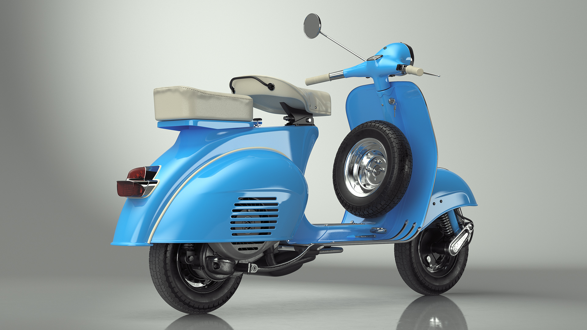 3D model Classic Vespa 125 Scooter Blue
