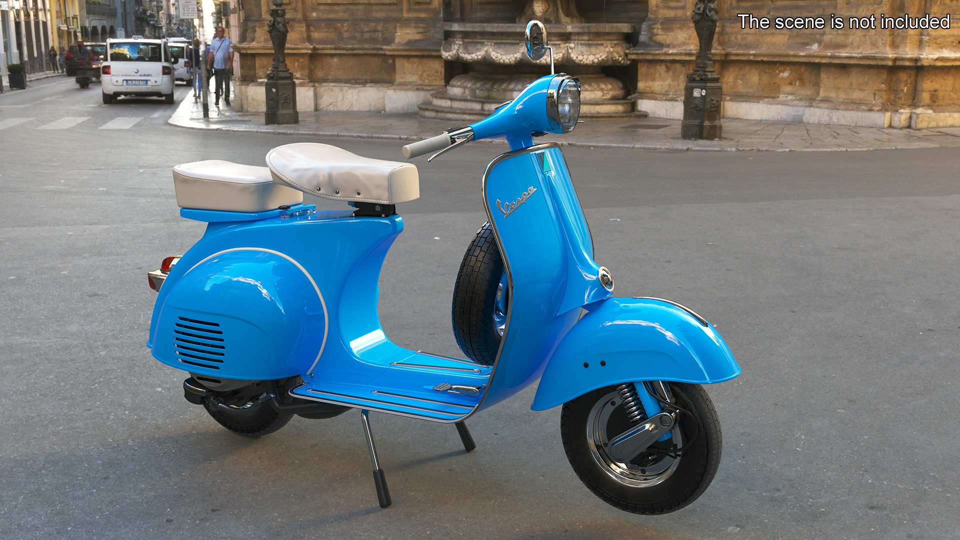 3D model Classic Vespa 125 Scooter Blue