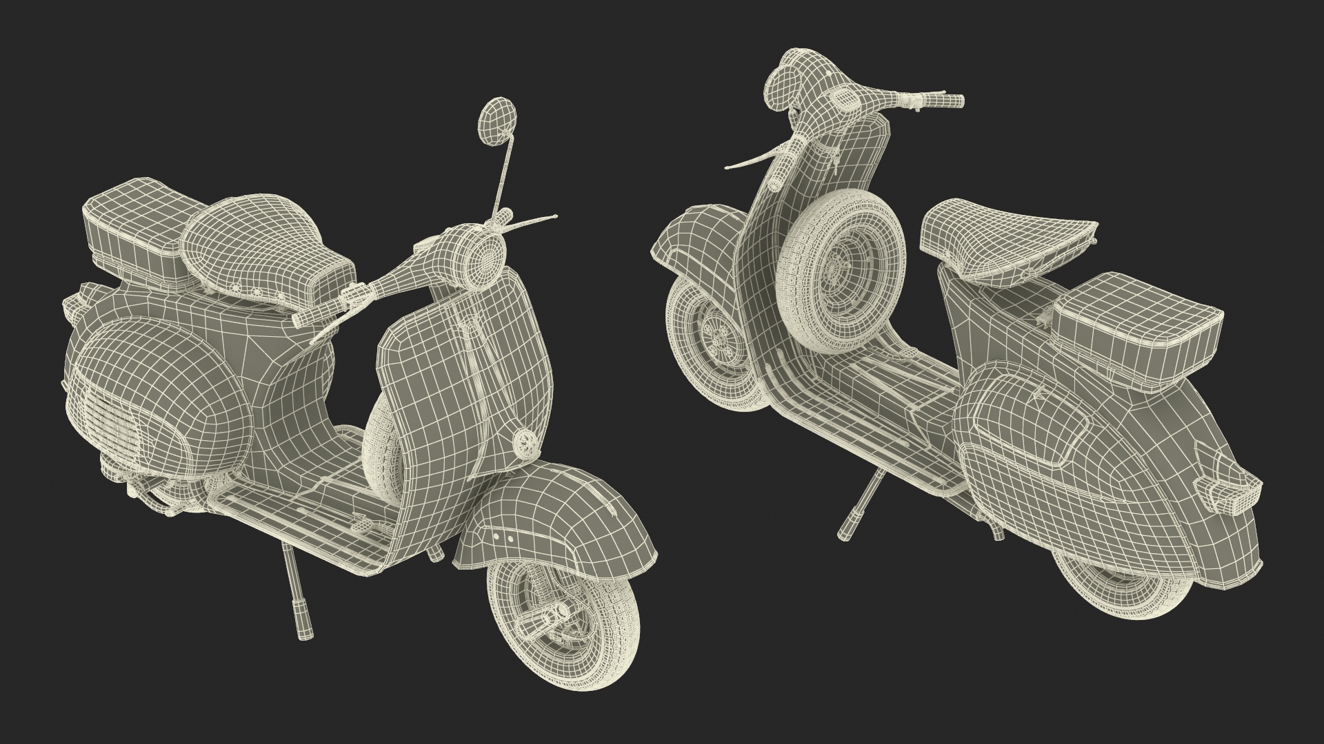 3D model Classic Vespa 125 Scooter Blue