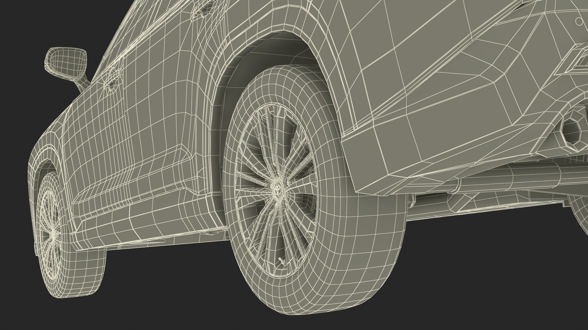 3D model Toyota Grand Highlander 2024 Black Simplified