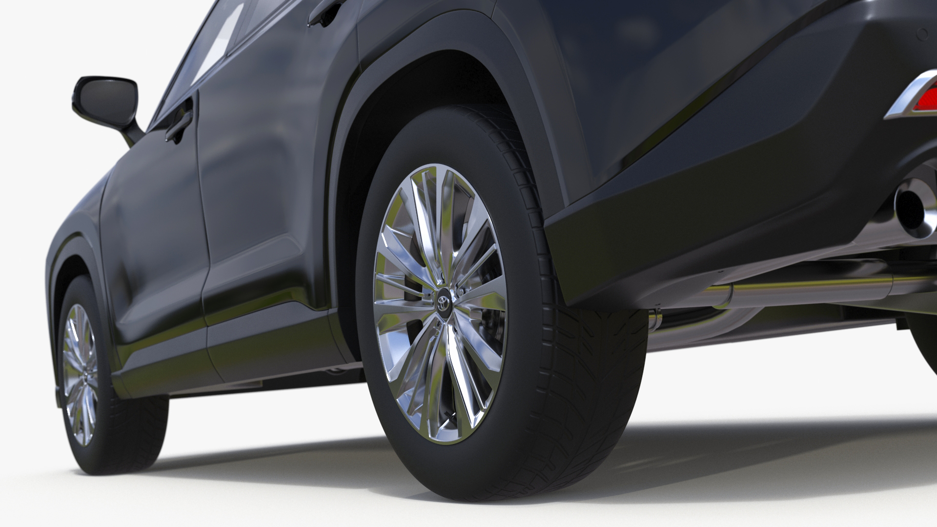 3D model Toyota Grand Highlander 2024 Black Simplified