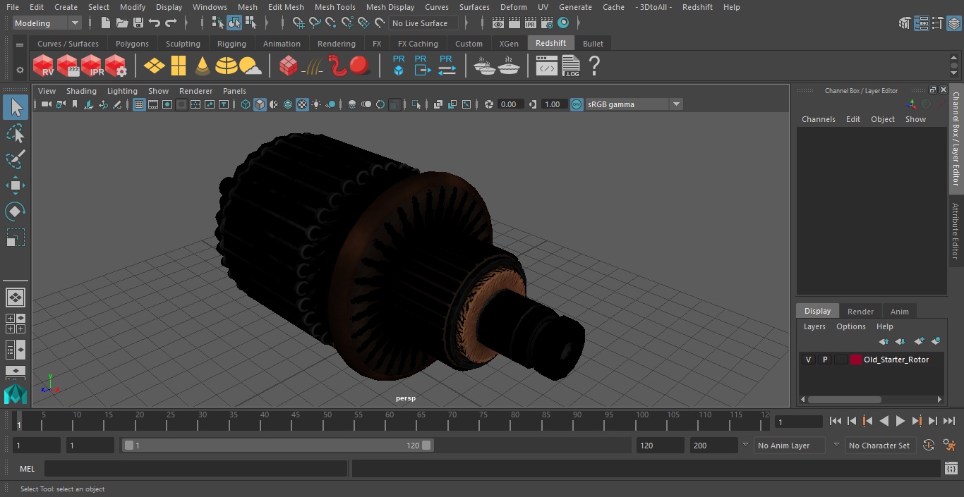 Old Starter Rotor 3D