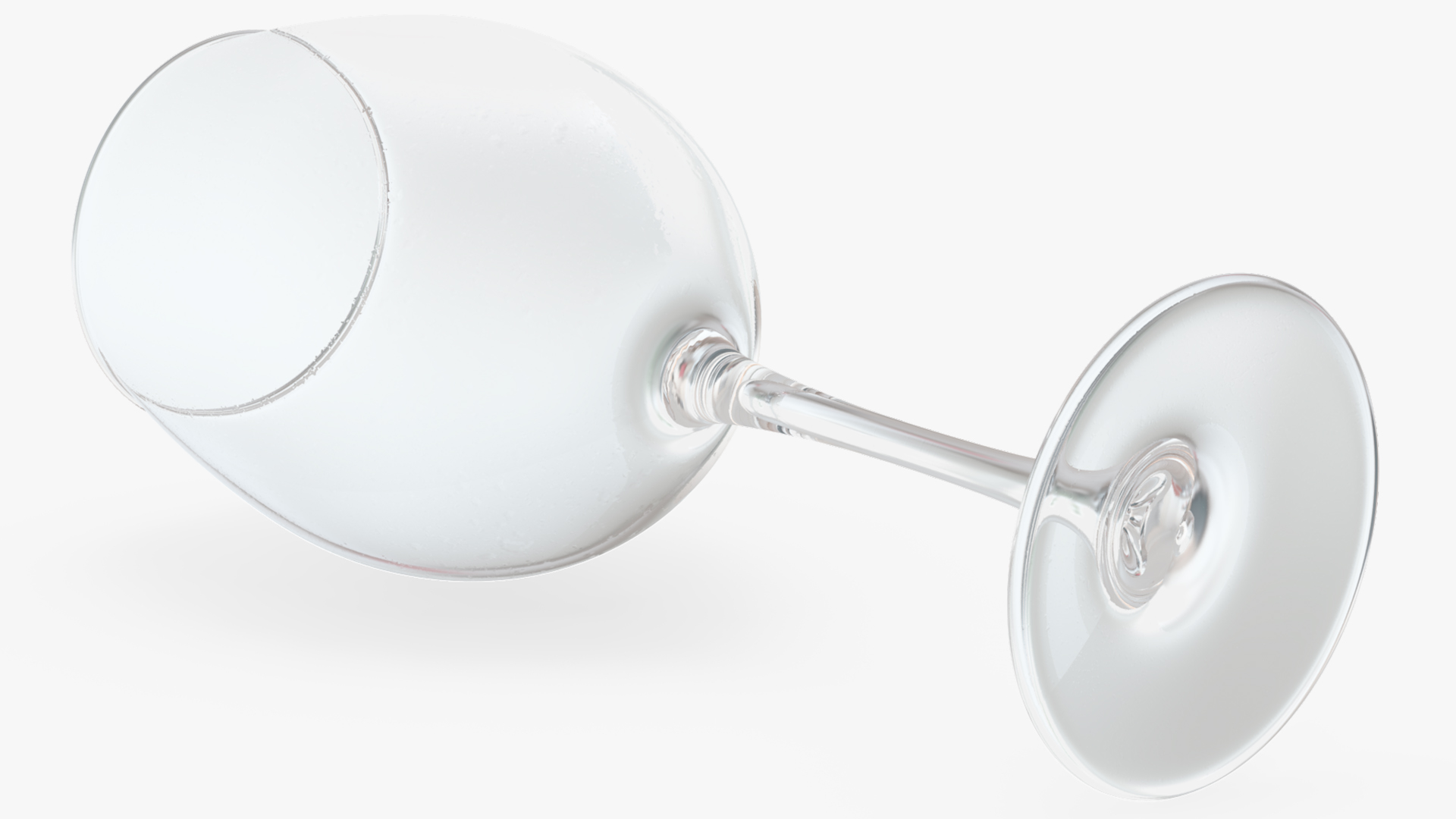 3D Full Filled White Wine Glass model