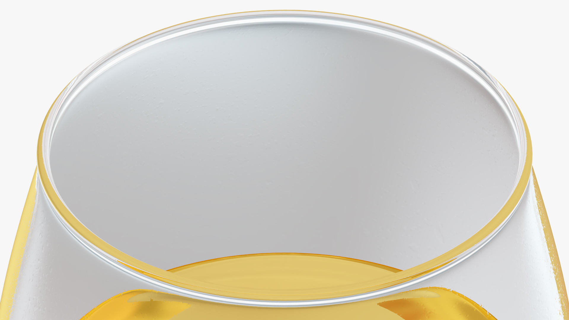 3D Full Filled White Wine Glass model
