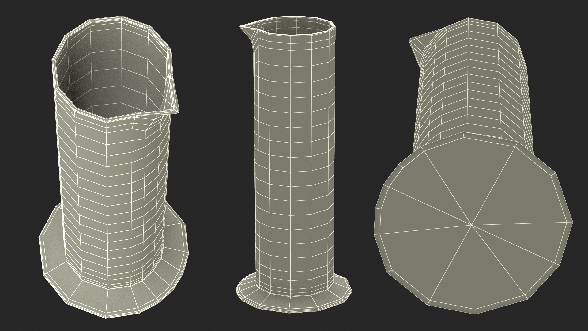 Lab Graduated Cylinder Flask Empty 3D model