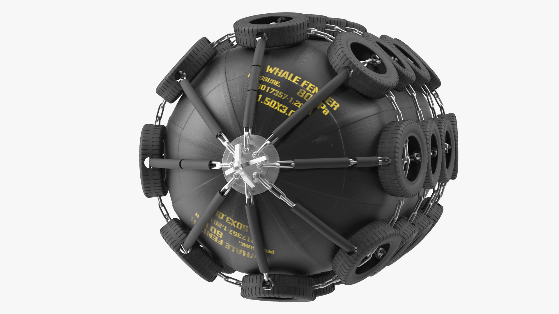 3D Rubber Pneumatic Ship Fender model