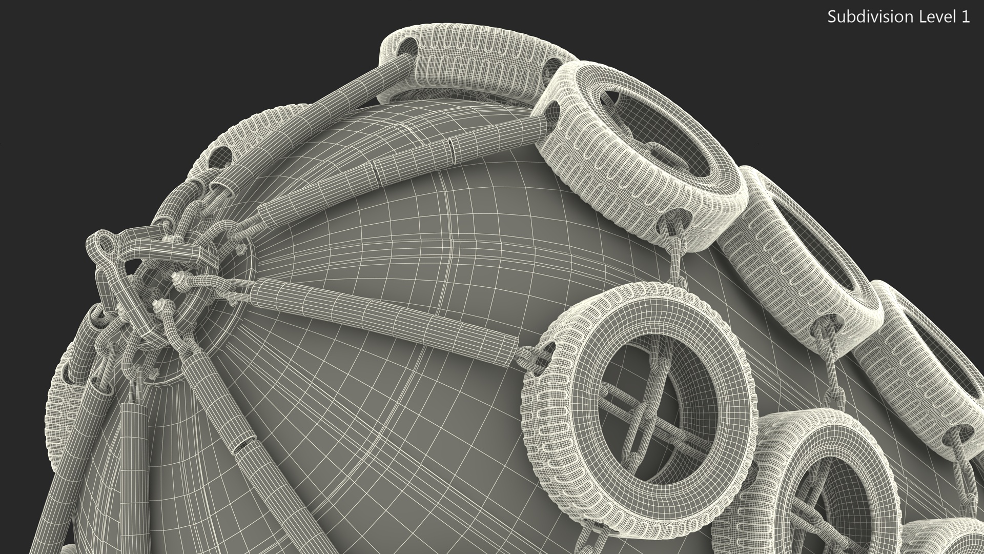 3D Rubber Pneumatic Ship Fender model