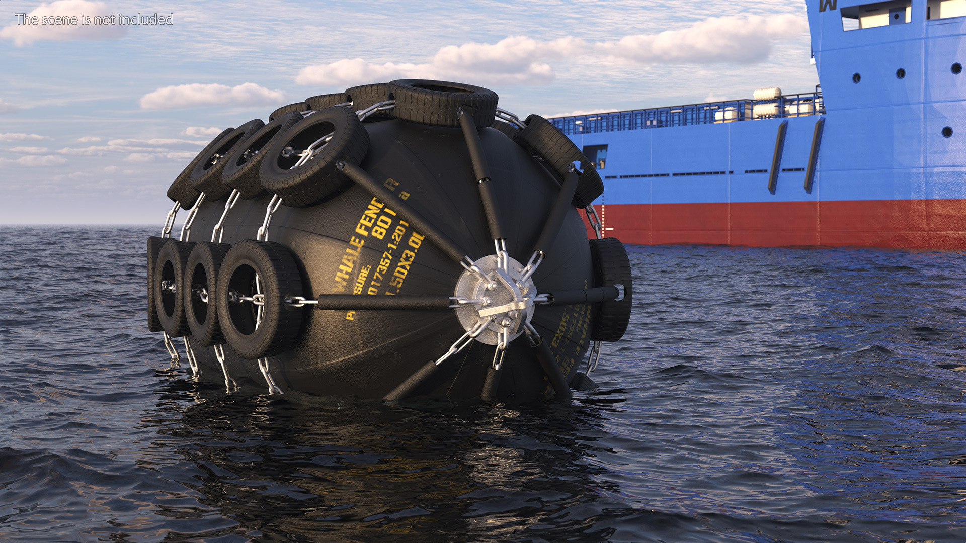 3D Rubber Pneumatic Ship Fender model