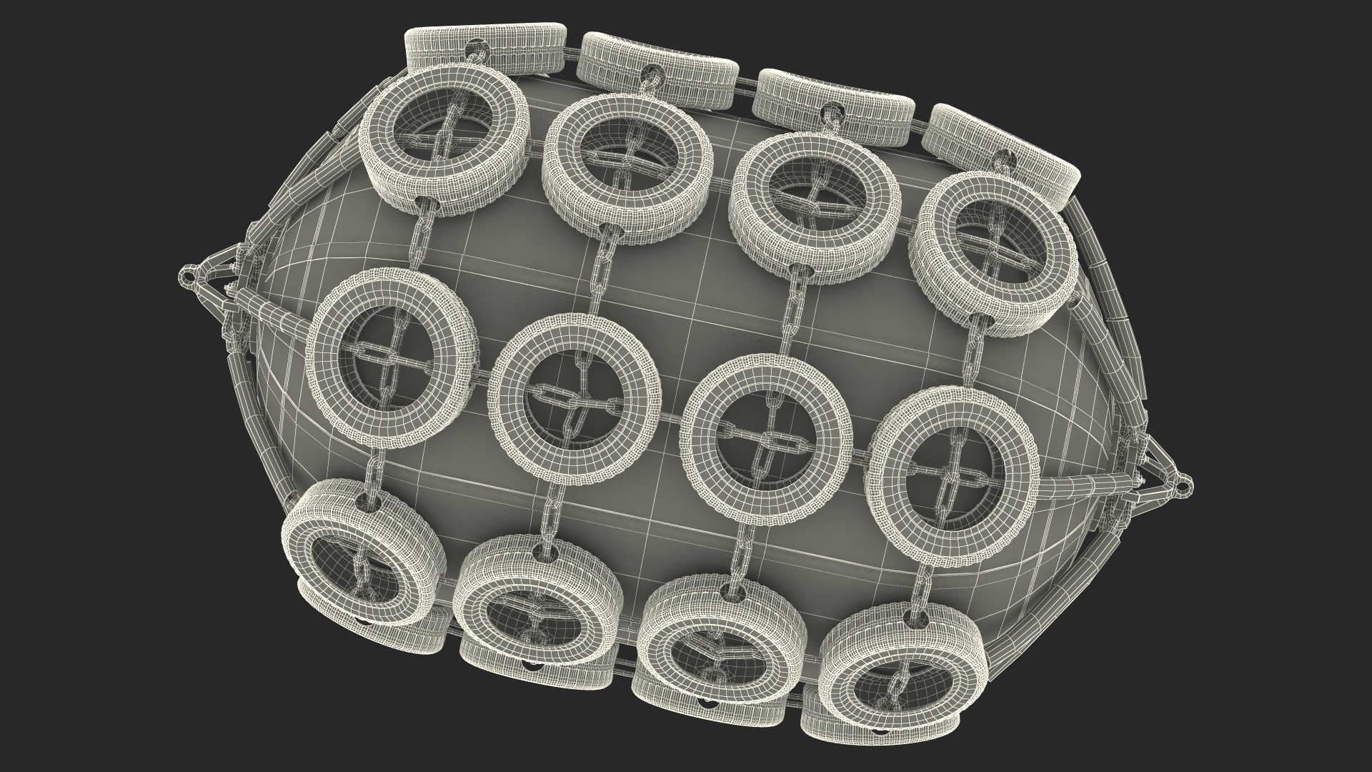 3D Rubber Pneumatic Ship Fender model