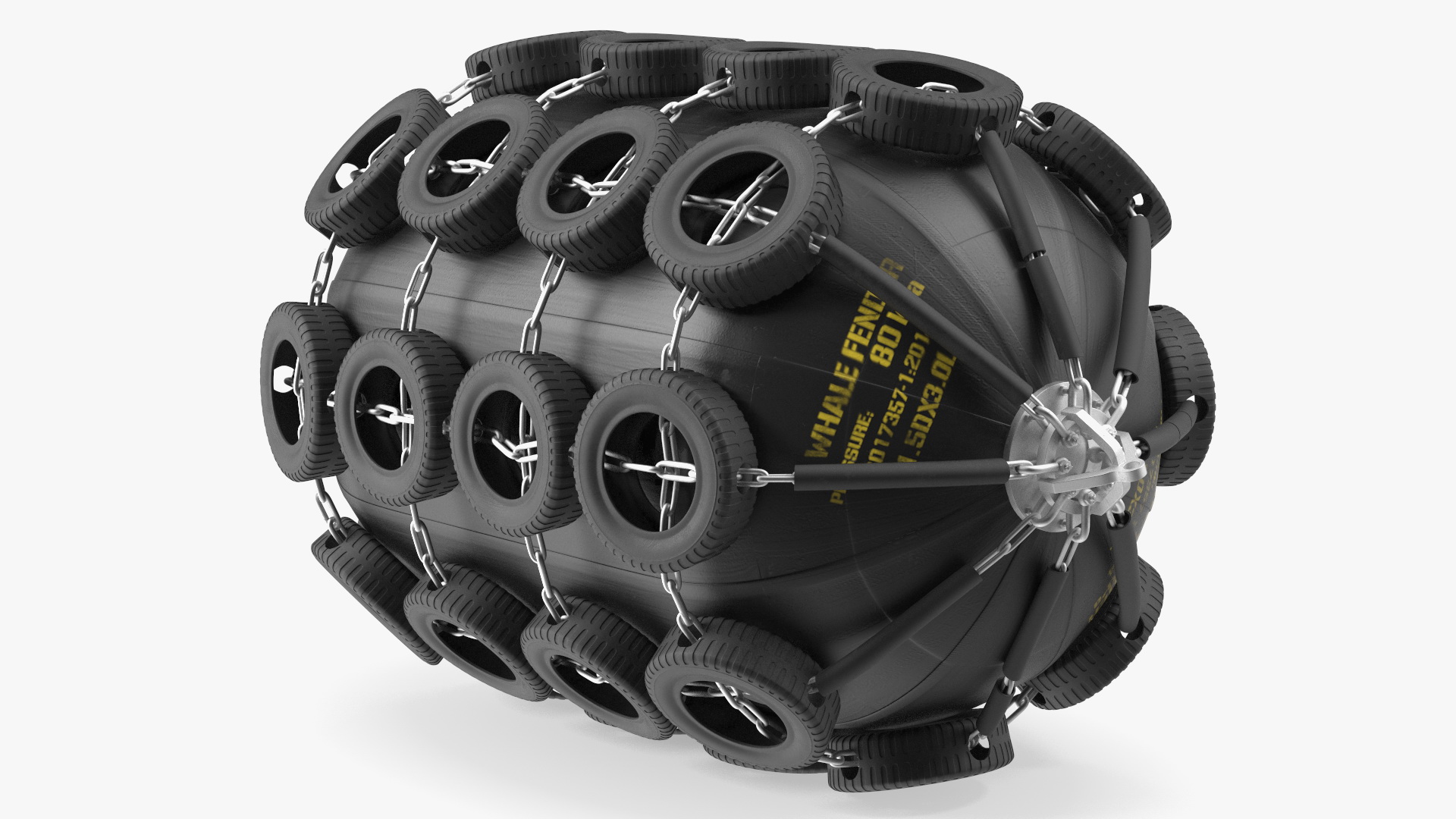 3D Rubber Pneumatic Ship Fender model