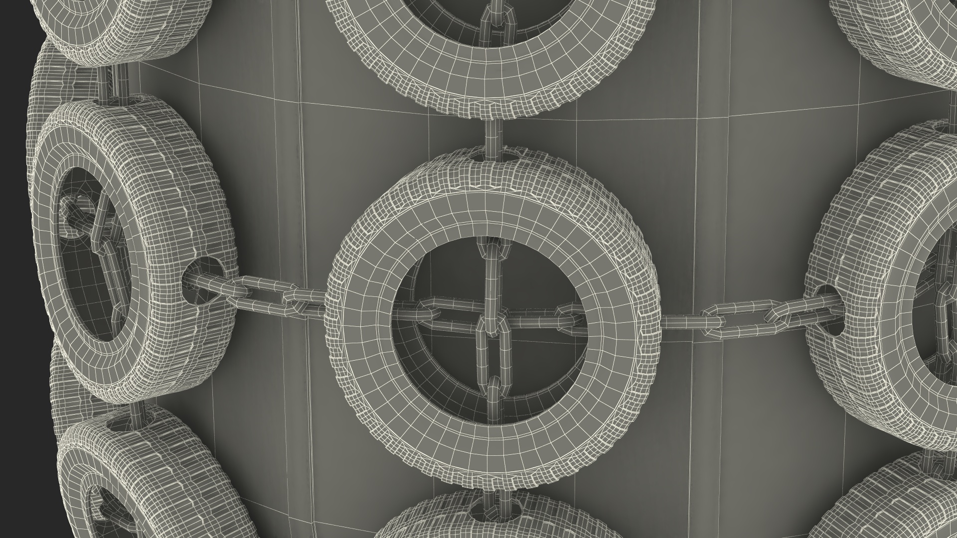 3D Rubber Pneumatic Ship Fender model