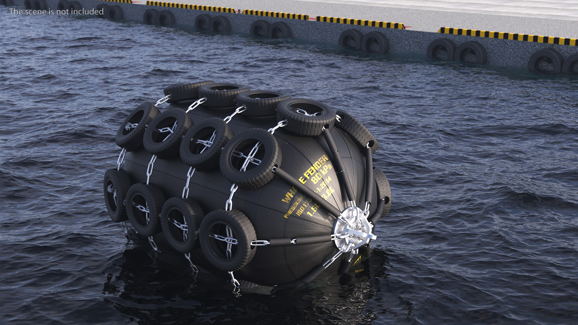 3D Rubber Pneumatic Ship Fender model