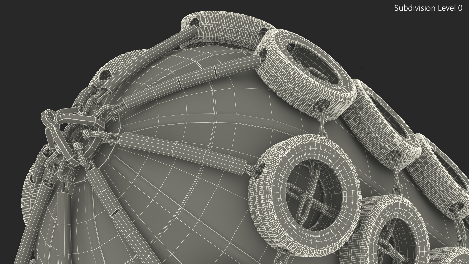 3D Rubber Pneumatic Ship Fender model