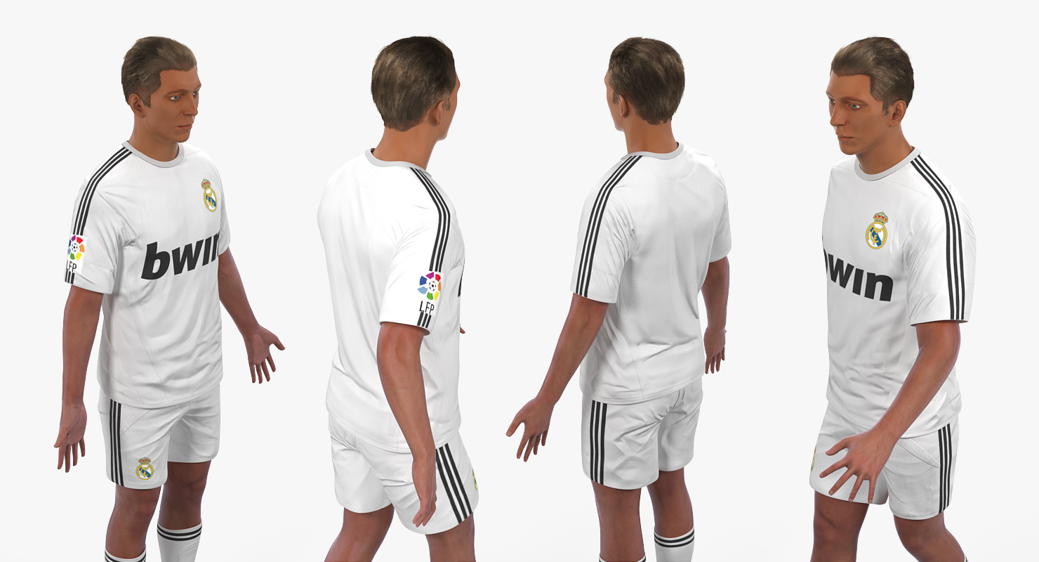 3D Soccer or Football Player Real Madrid Rigged 2