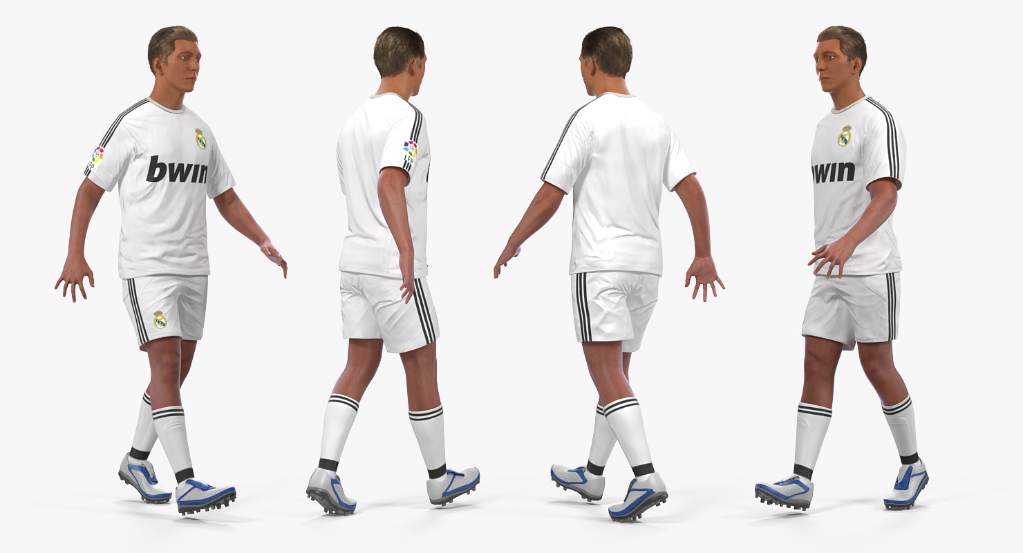 3D Soccer or Football Player Real Madrid Rigged 2