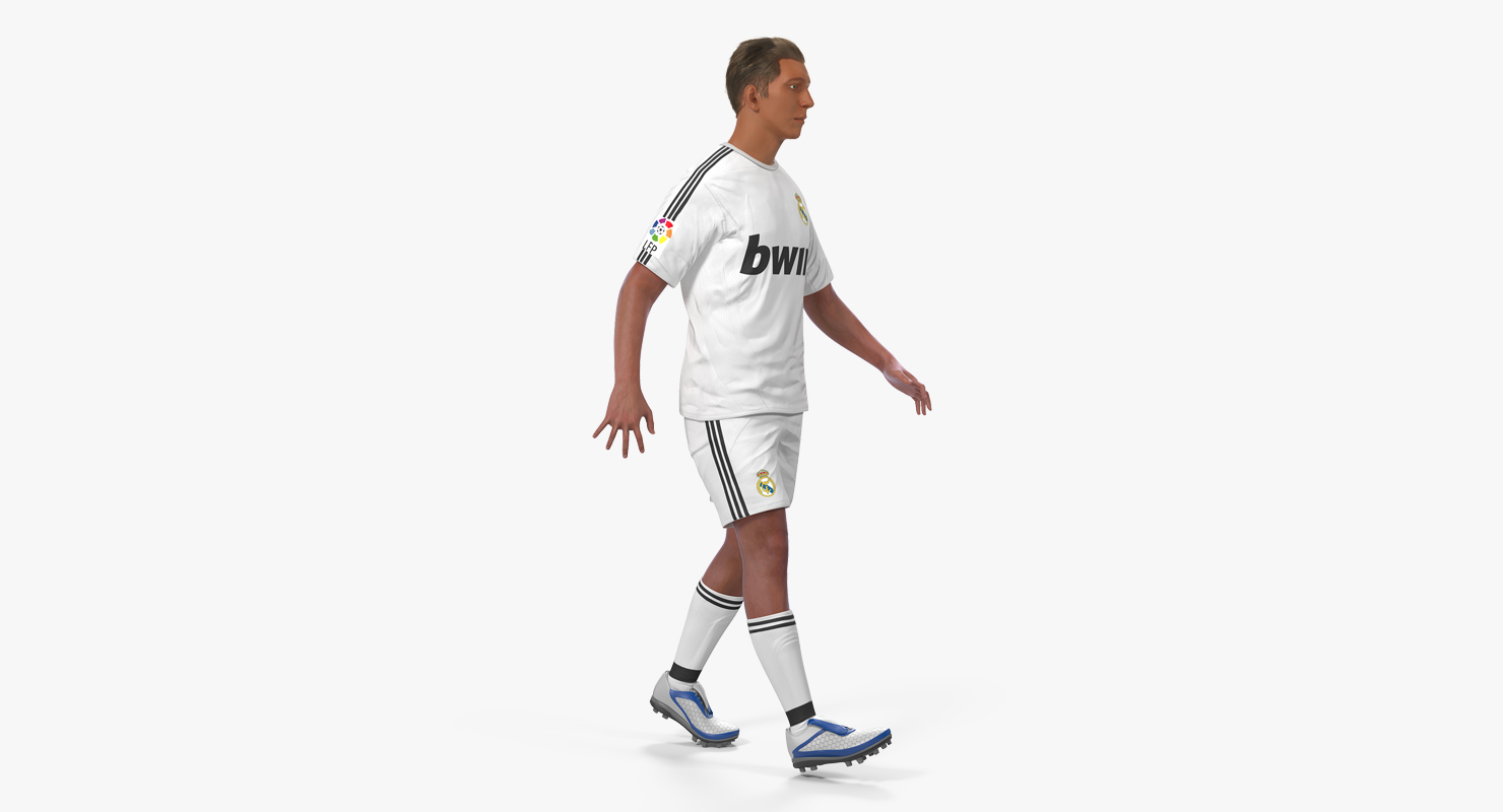 3D Soccer or Football Player Real Madrid Rigged 2