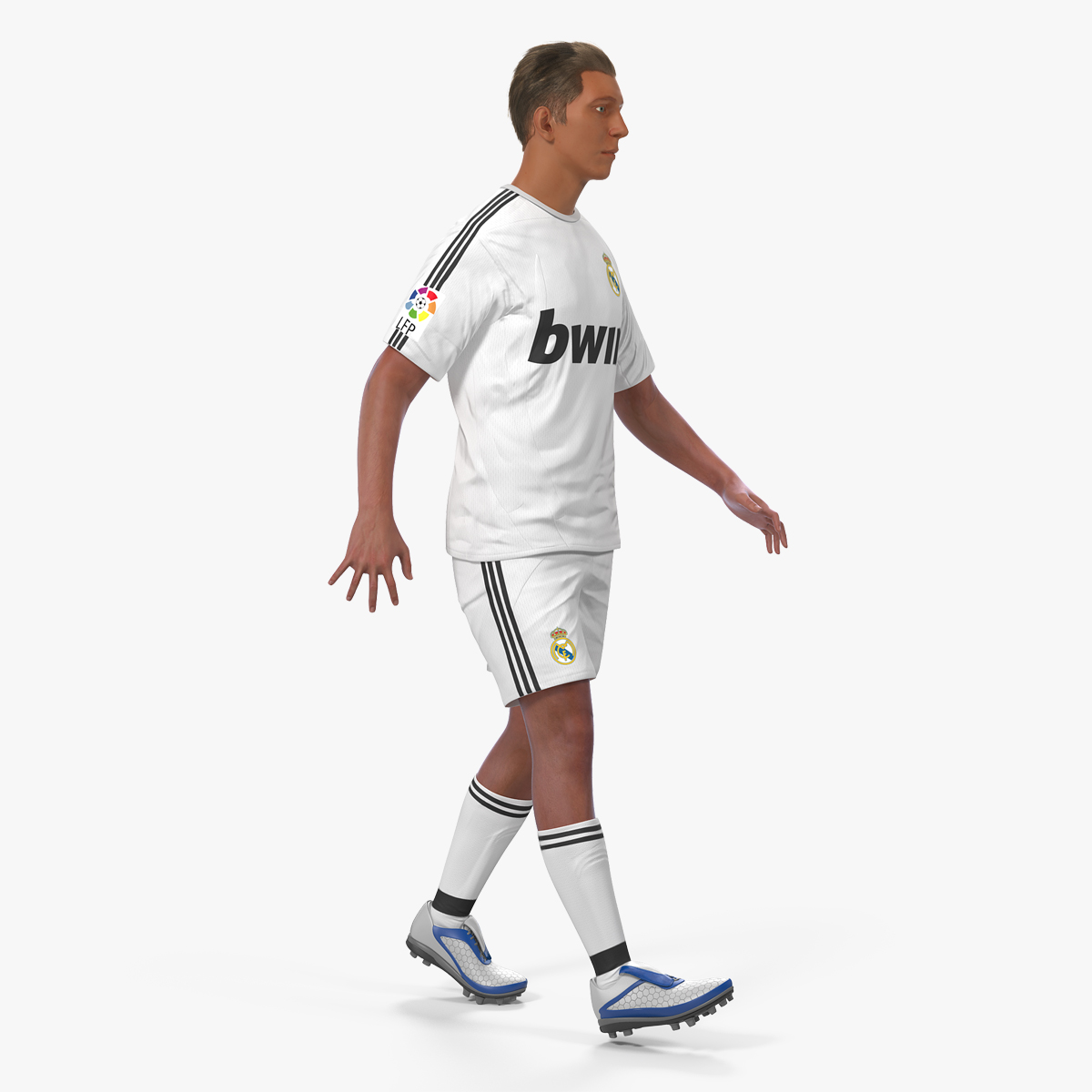Soccer or Football Player Real Madrid Rigged 2 3D Model, view 10