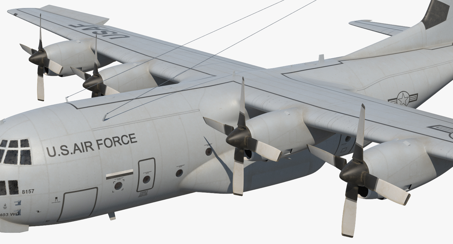 Lockheed C 130 Hercules US Military Transport Aircraft 3D model