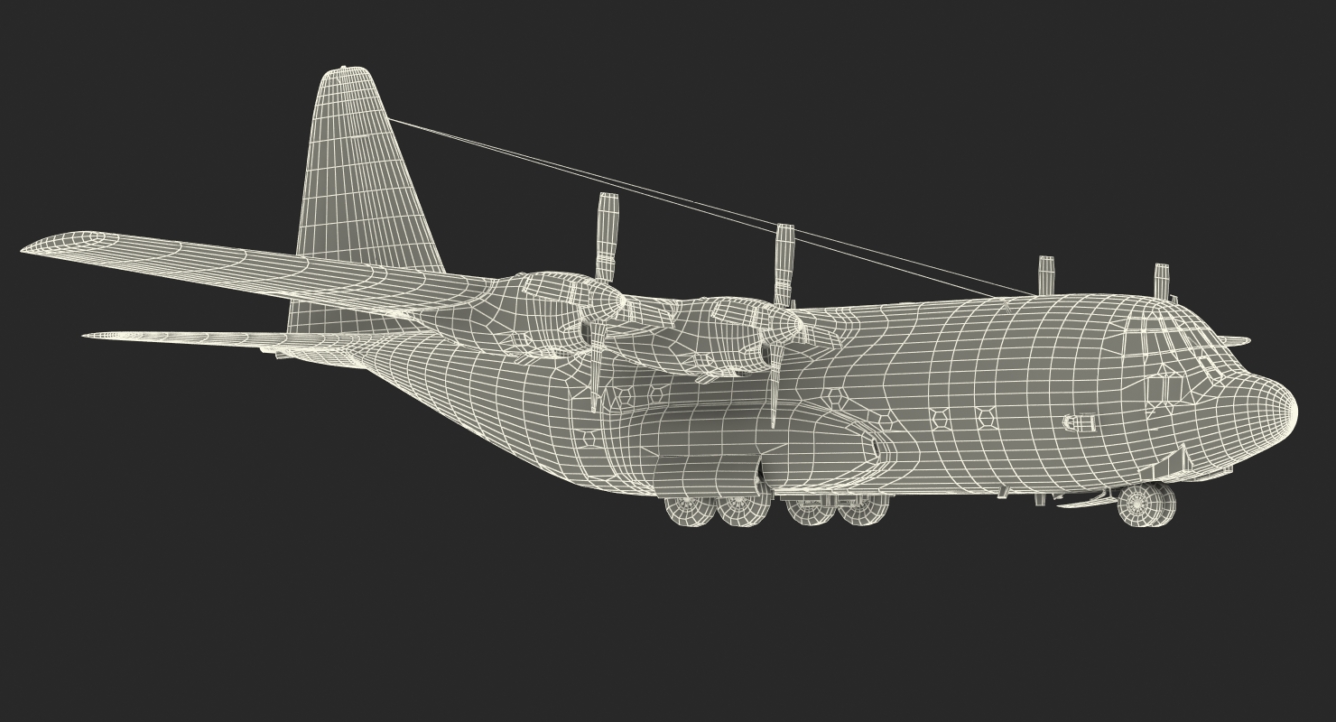 Lockheed C 130 Hercules US Military Transport Aircraft 3D model