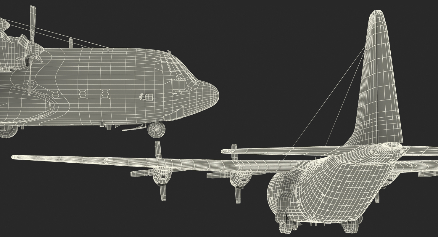 Lockheed C 130 Hercules US Military Transport Aircraft 3D model