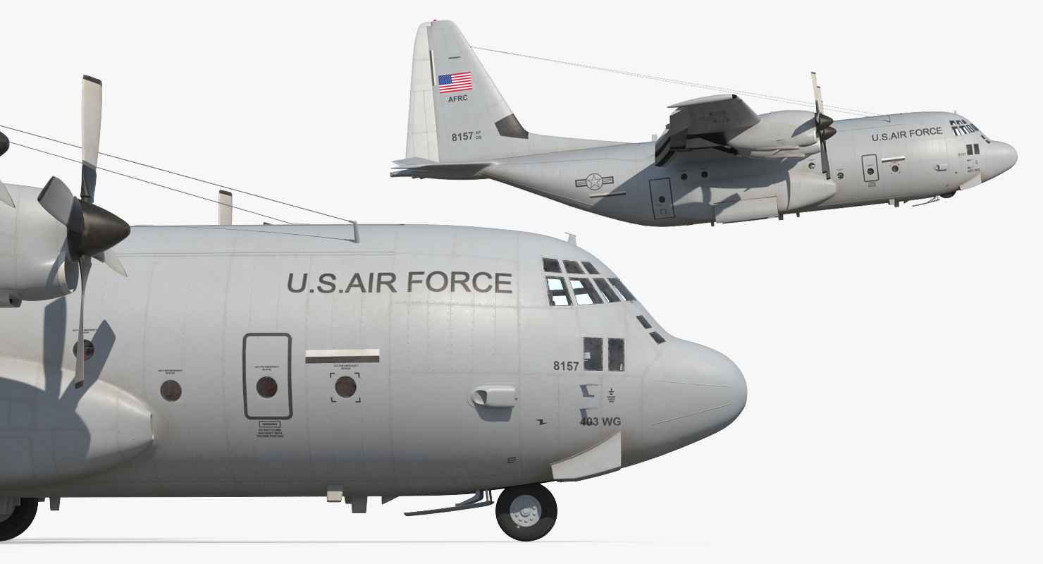 Lockheed C 130 Hercules US Military Transport Aircraft 3D model