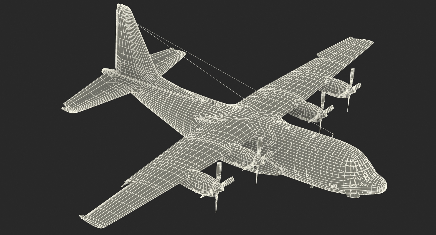 Lockheed C 130 Hercules US Military Transport Aircraft 3D model