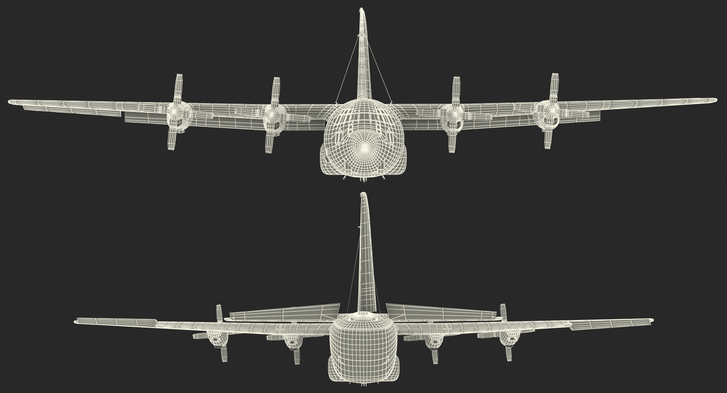 Lockheed C 130 Hercules US Military Transport Aircraft 3D model