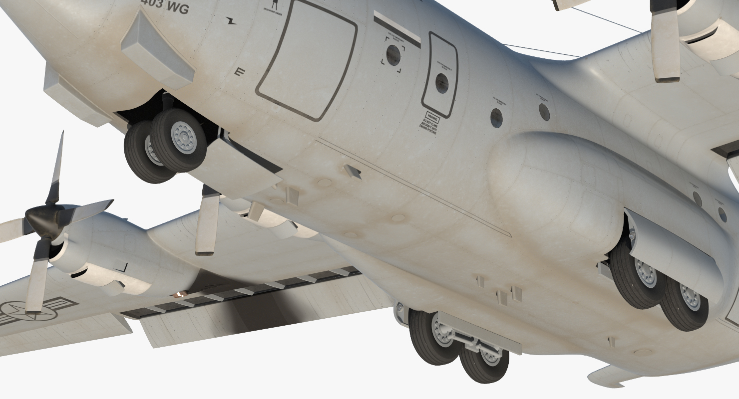 Lockheed C 130 Hercules US Military Transport Aircraft 3D model