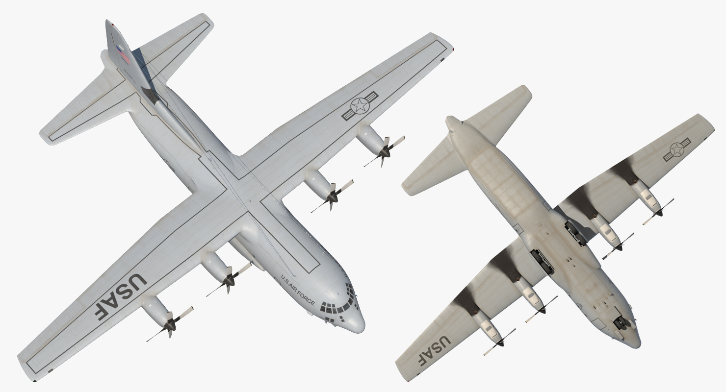Lockheed C 130 Hercules US Military Transport Aircraft 3D model
