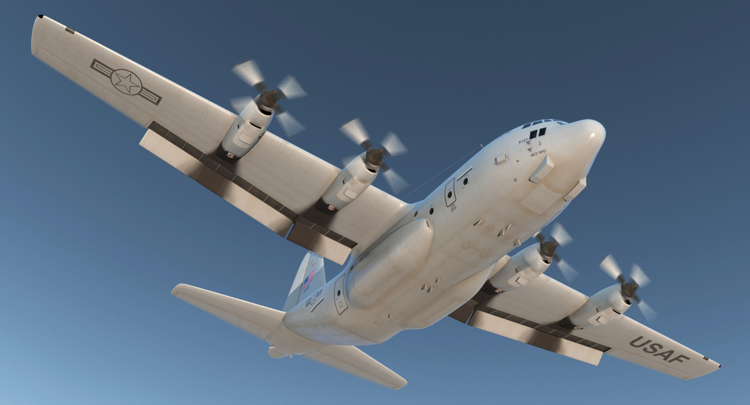 Lockheed C 130 Hercules US Military Transport Aircraft 3D model