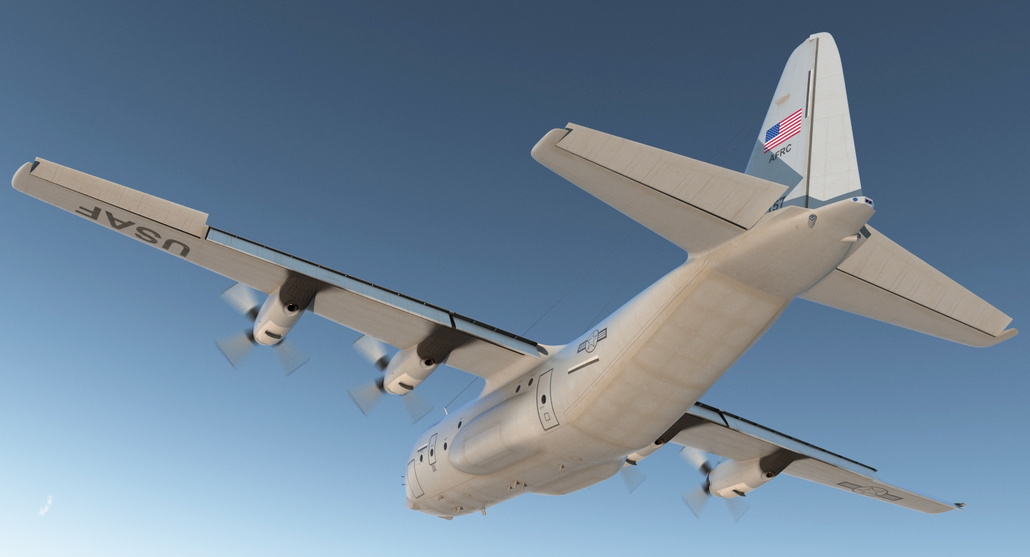 Lockheed C 130 Hercules US Military Transport Aircraft 3D model