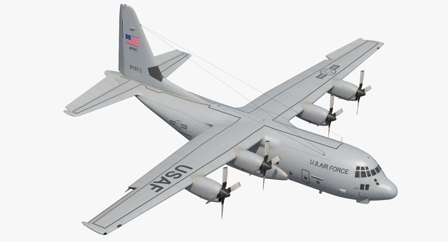 Lockheed C 130 Hercules US Military Transport Aircraft 3D model