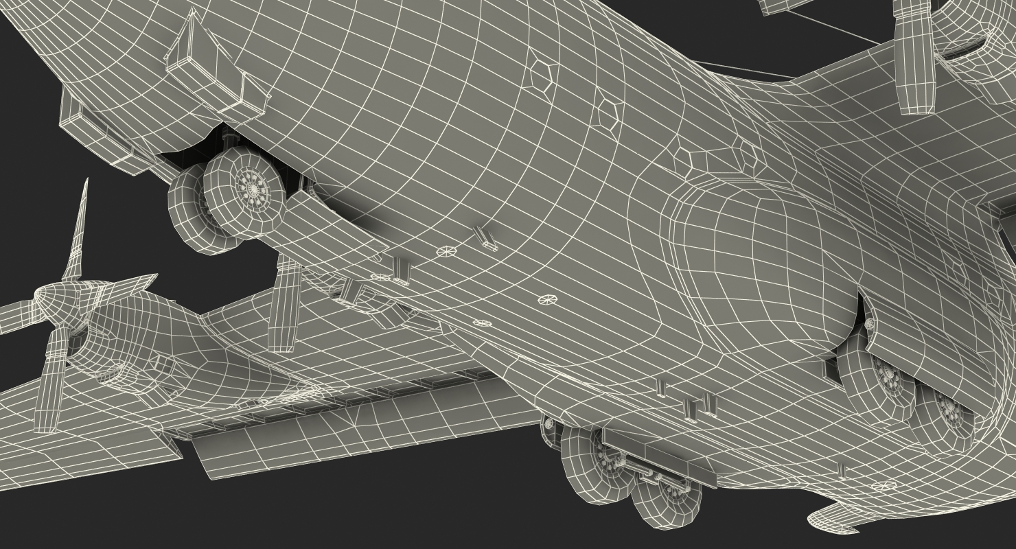 Lockheed C 130 Hercules US Military Transport Aircraft 3D model