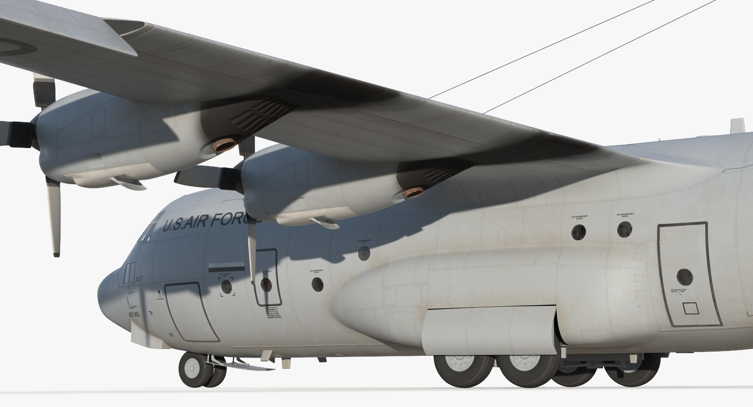 Lockheed C 130 Hercules US Military Transport Aircraft 3D model