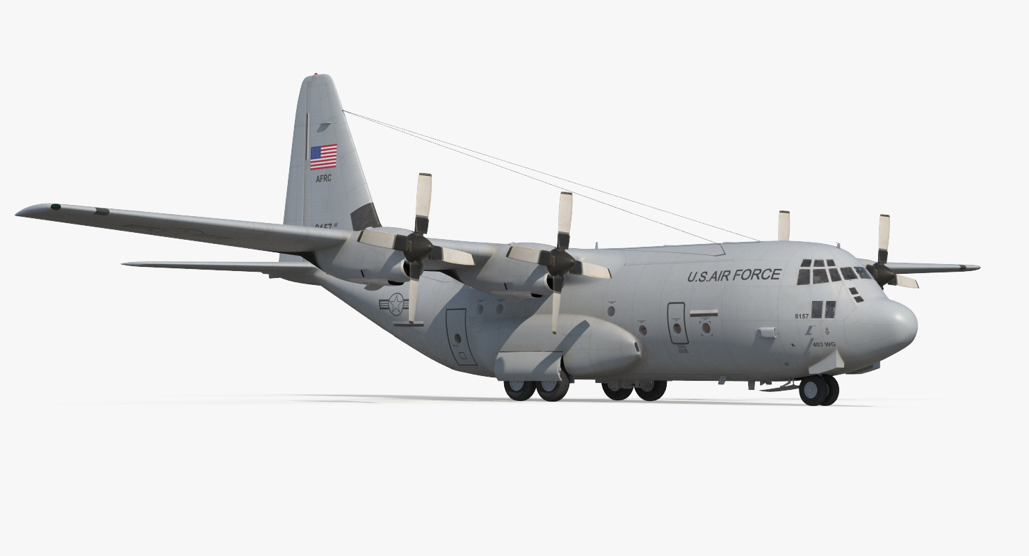 Lockheed C 130 Hercules US Military Transport Aircraft 3D model
