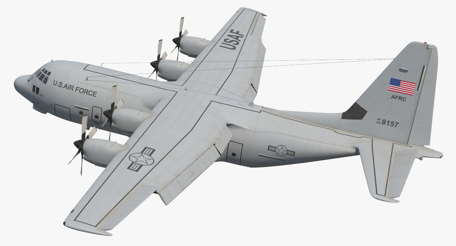 Lockheed C 130 Hercules US Military Transport Aircraft 3D model