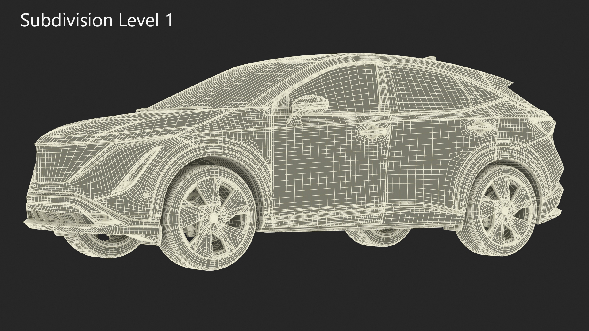 3D model Modern Electric SUV Black