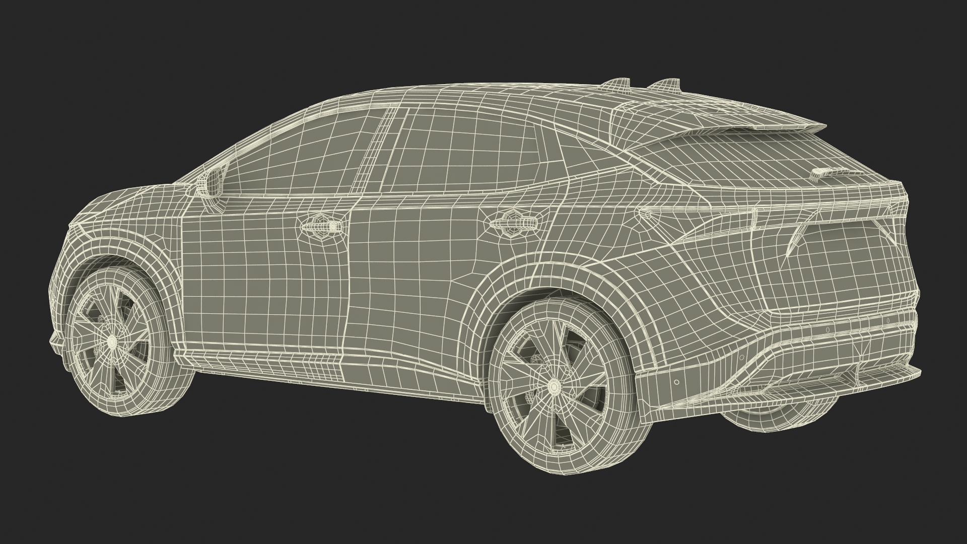 3D model Modern Electric SUV Black