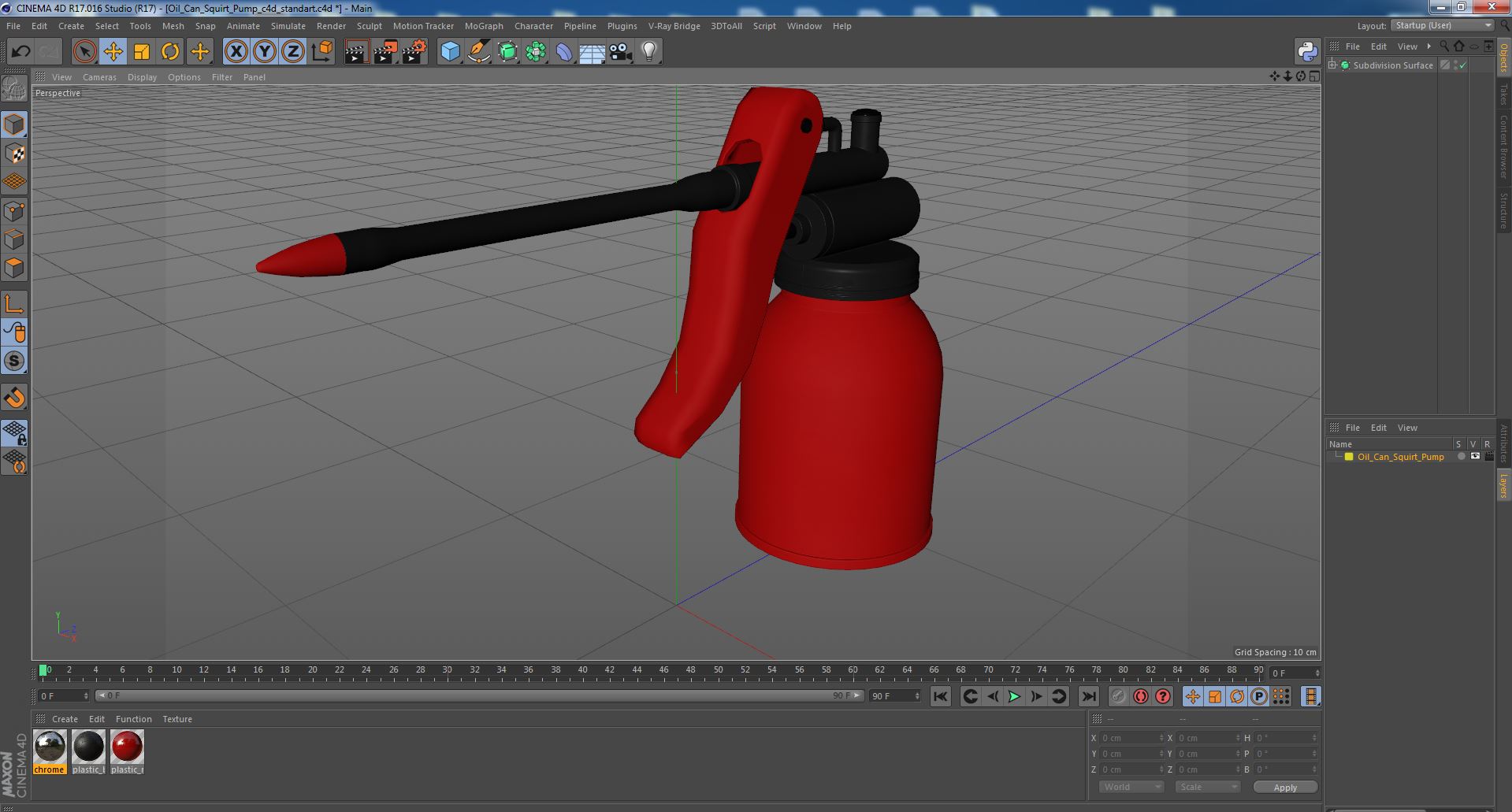 Oil Can Squirt Pump 3D model