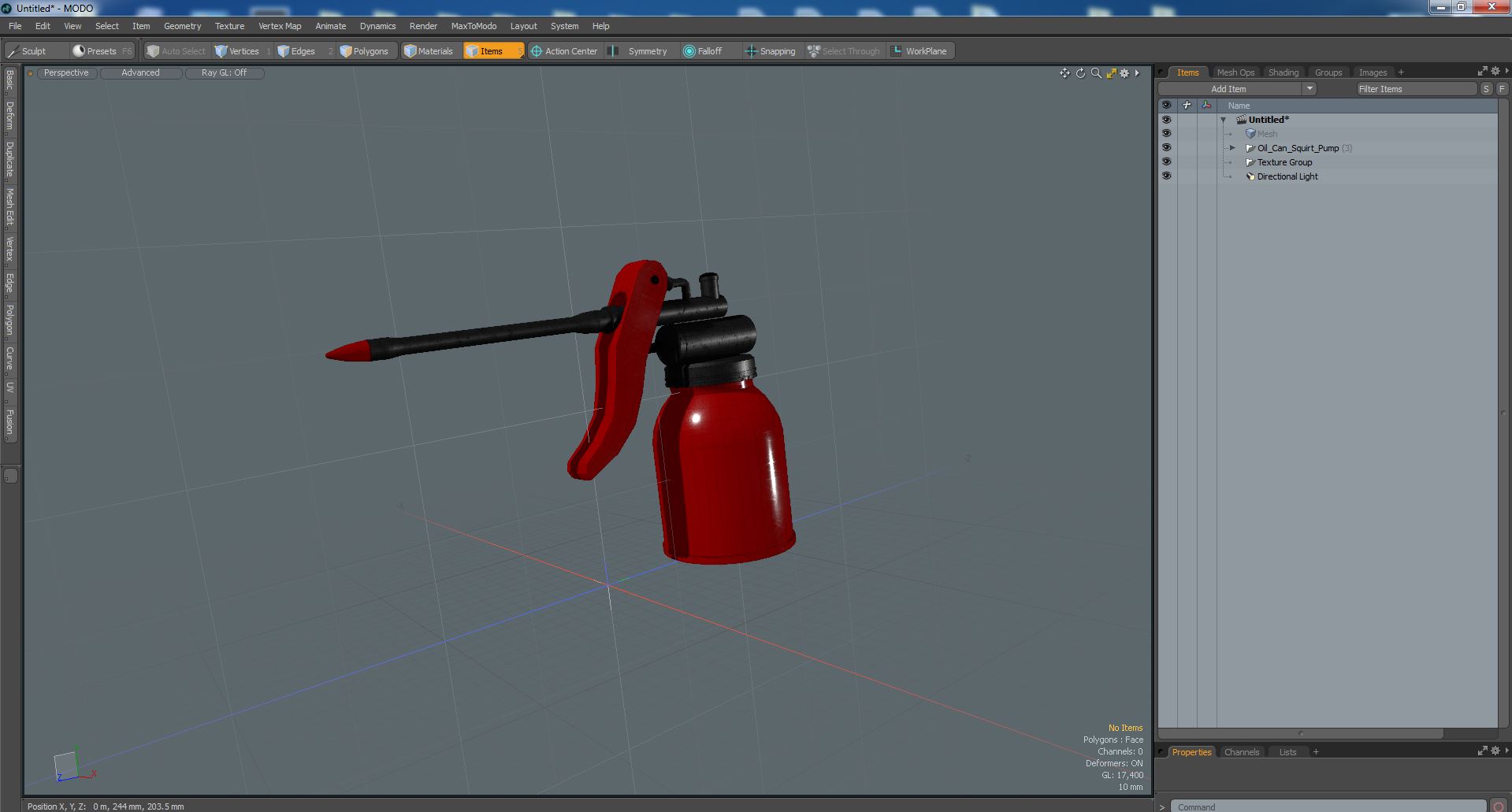 Oil Can Squirt Pump 3D model