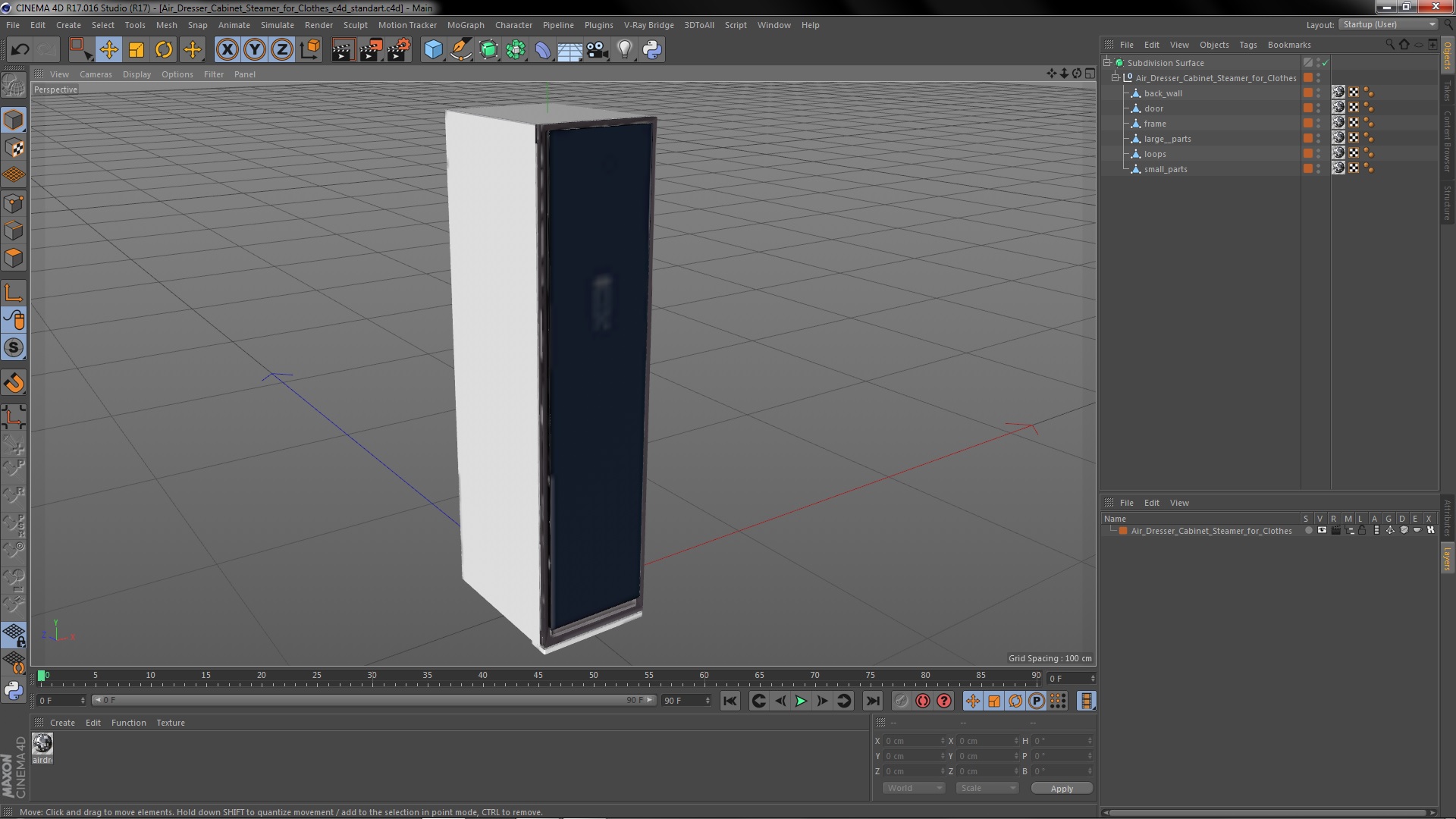Air Dresser Cabinet Steamer for Clothes 3D model