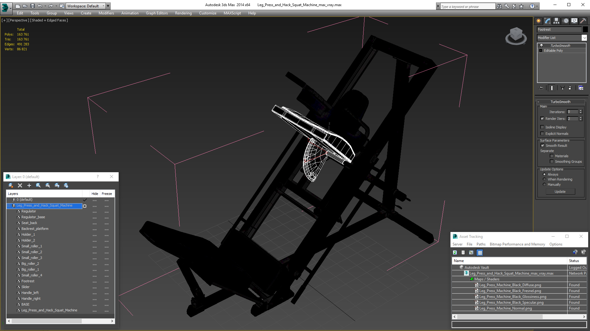 Leg Press and Hack Squat Machine 3D