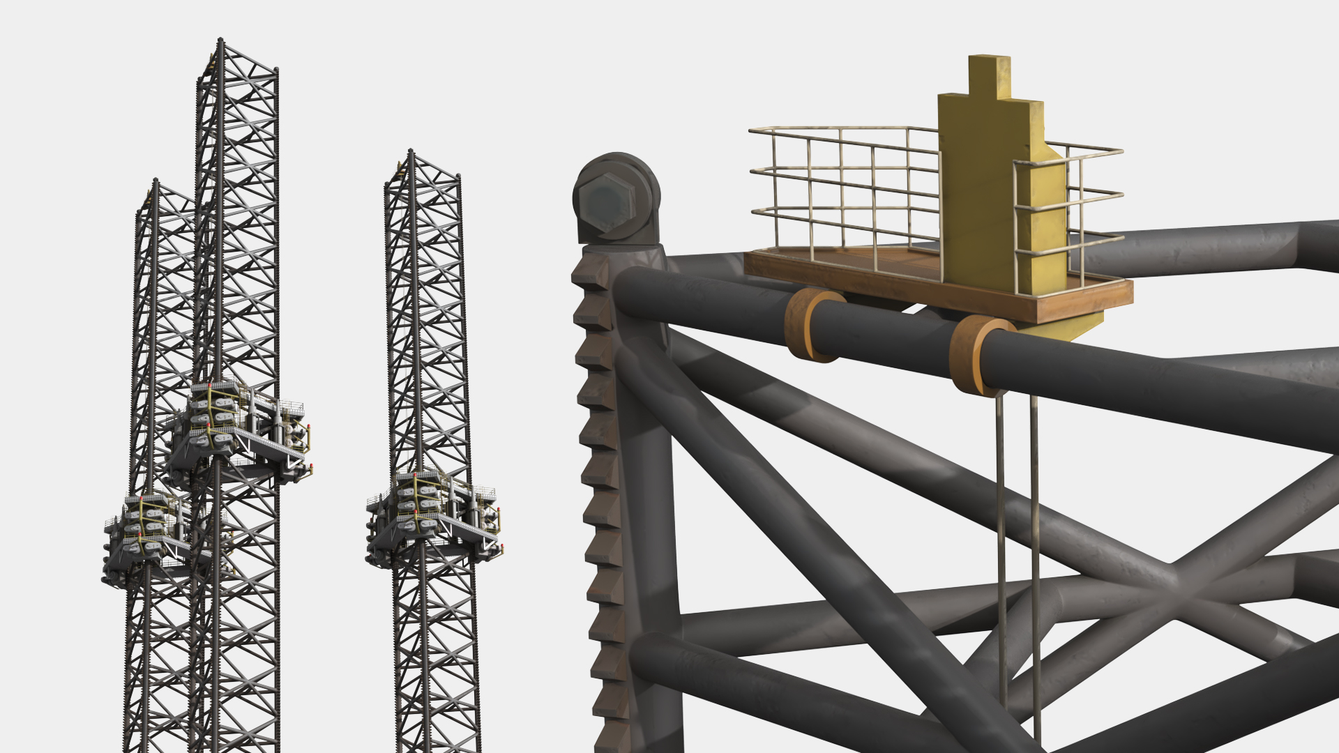 Offshore Jack Up Rig Support Legs - view 6