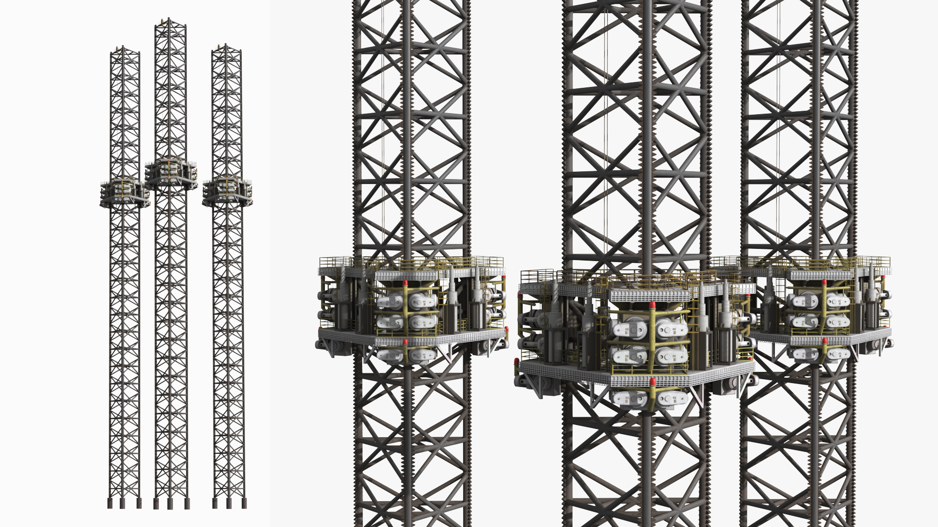 Offshore Jack Up Rig Support Legs - view 2