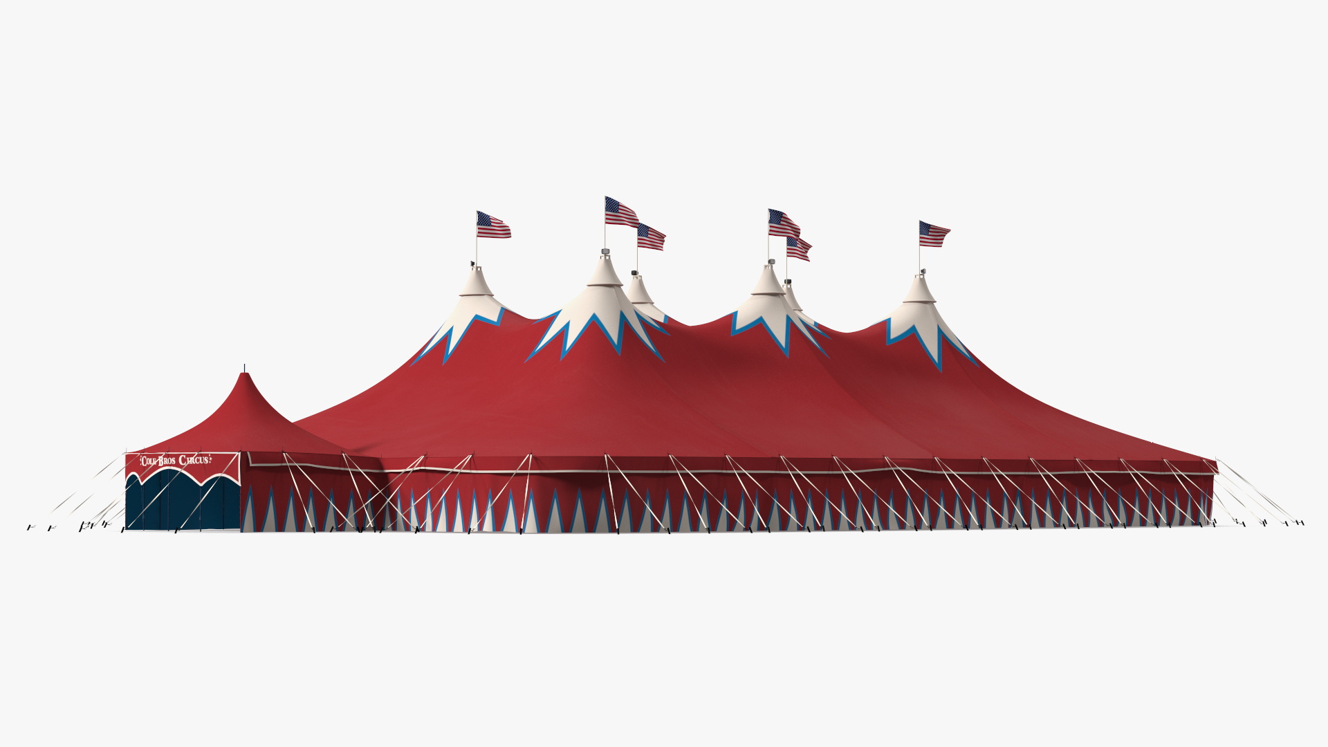 3D model Circus Tent Dark Red