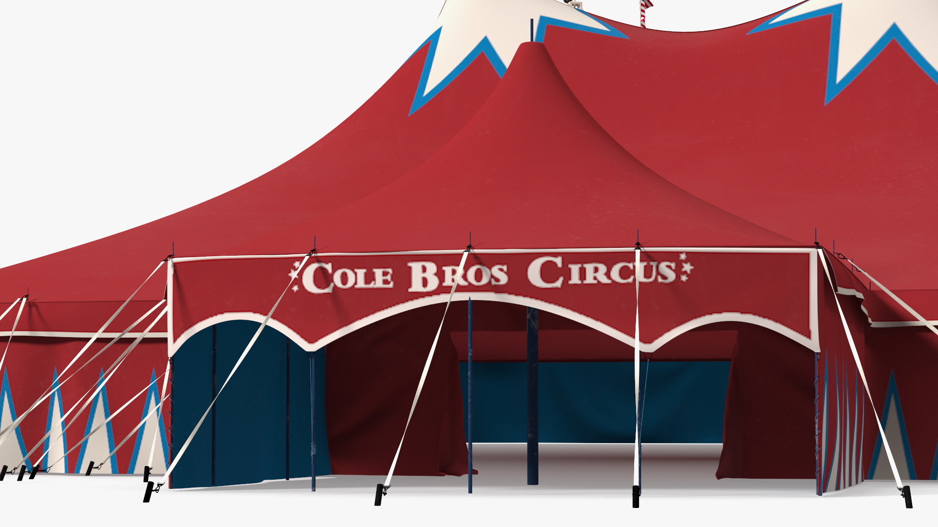 3D model Circus Tent Dark Red