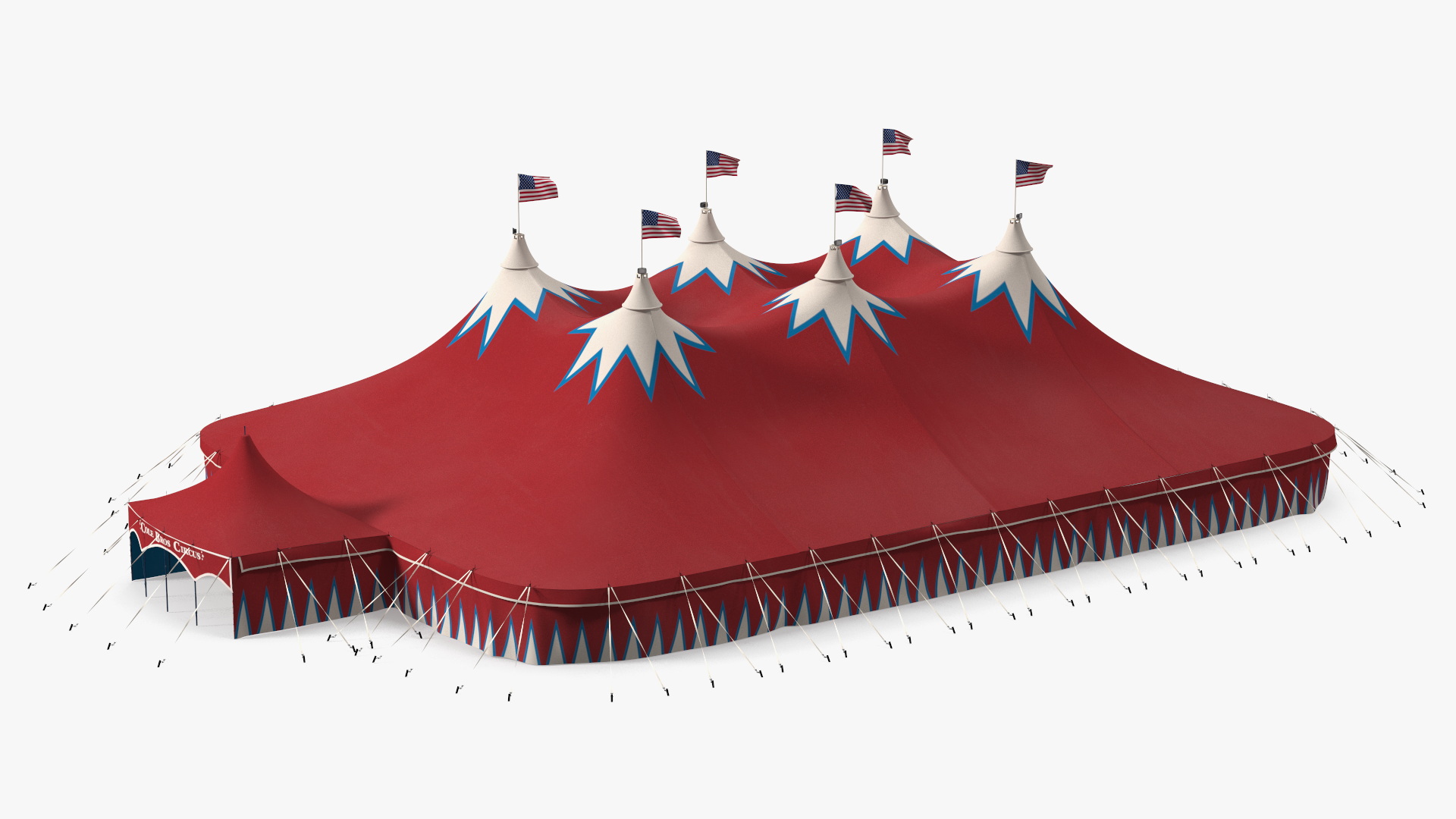 3D model Circus Tent Dark Red