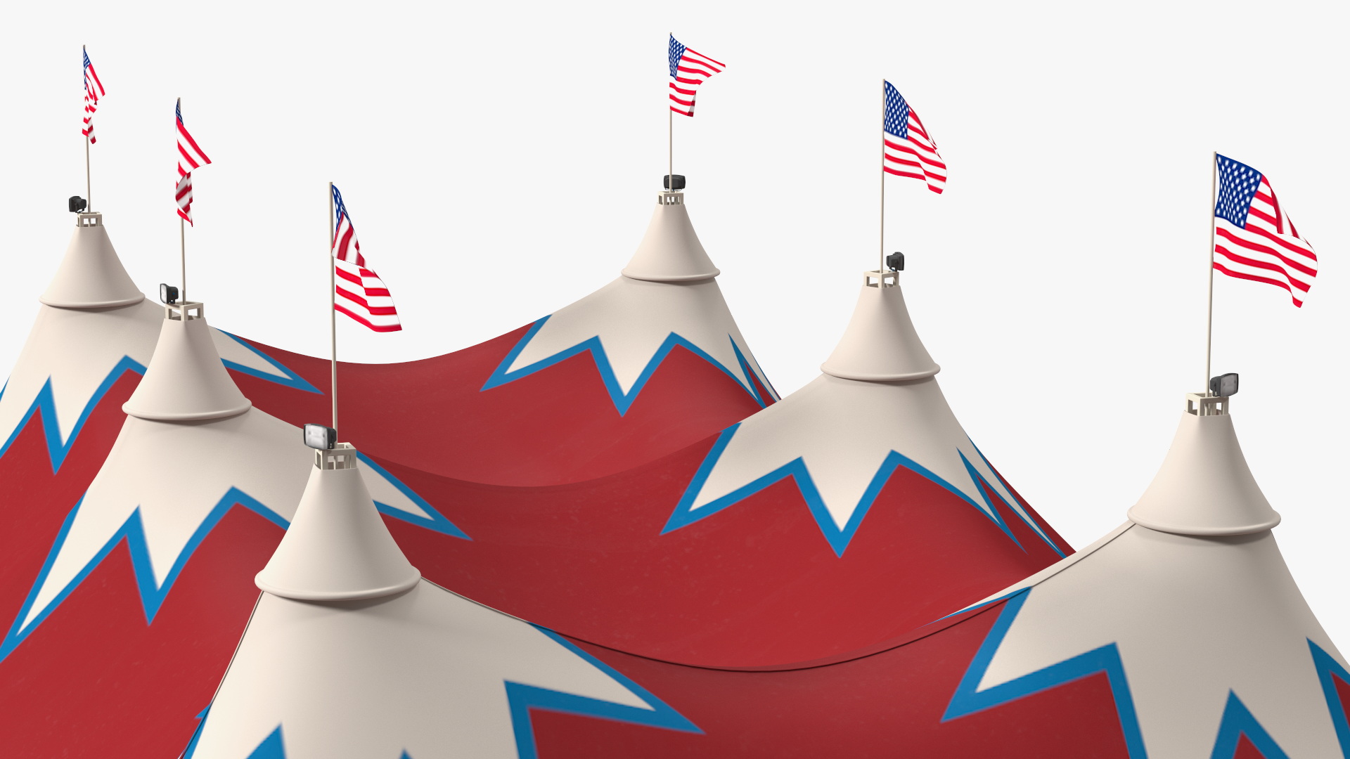 3D model Circus Tent Dark Red