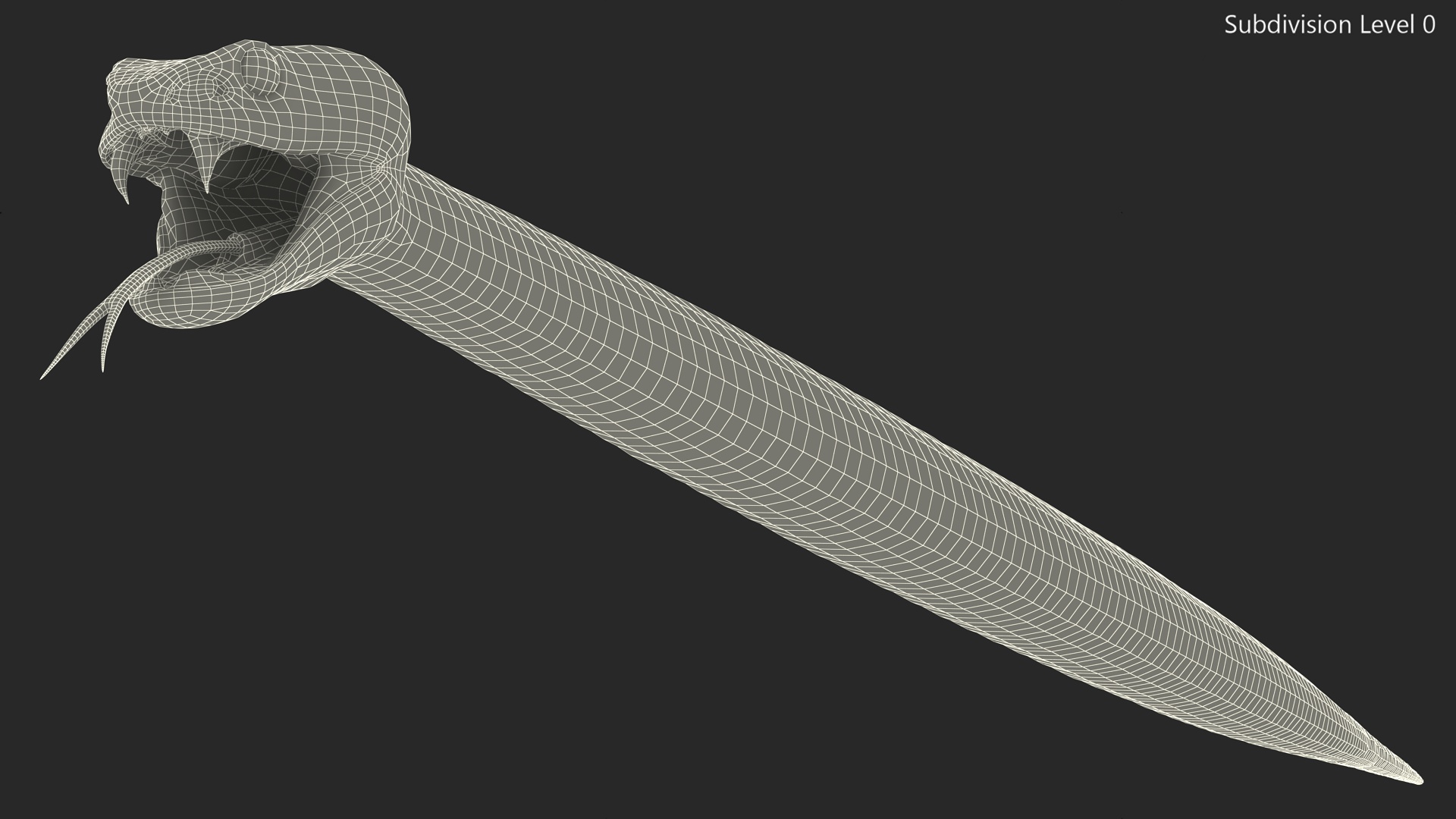 Viper Blue Trimeresurus Rigged for Maya 3D model